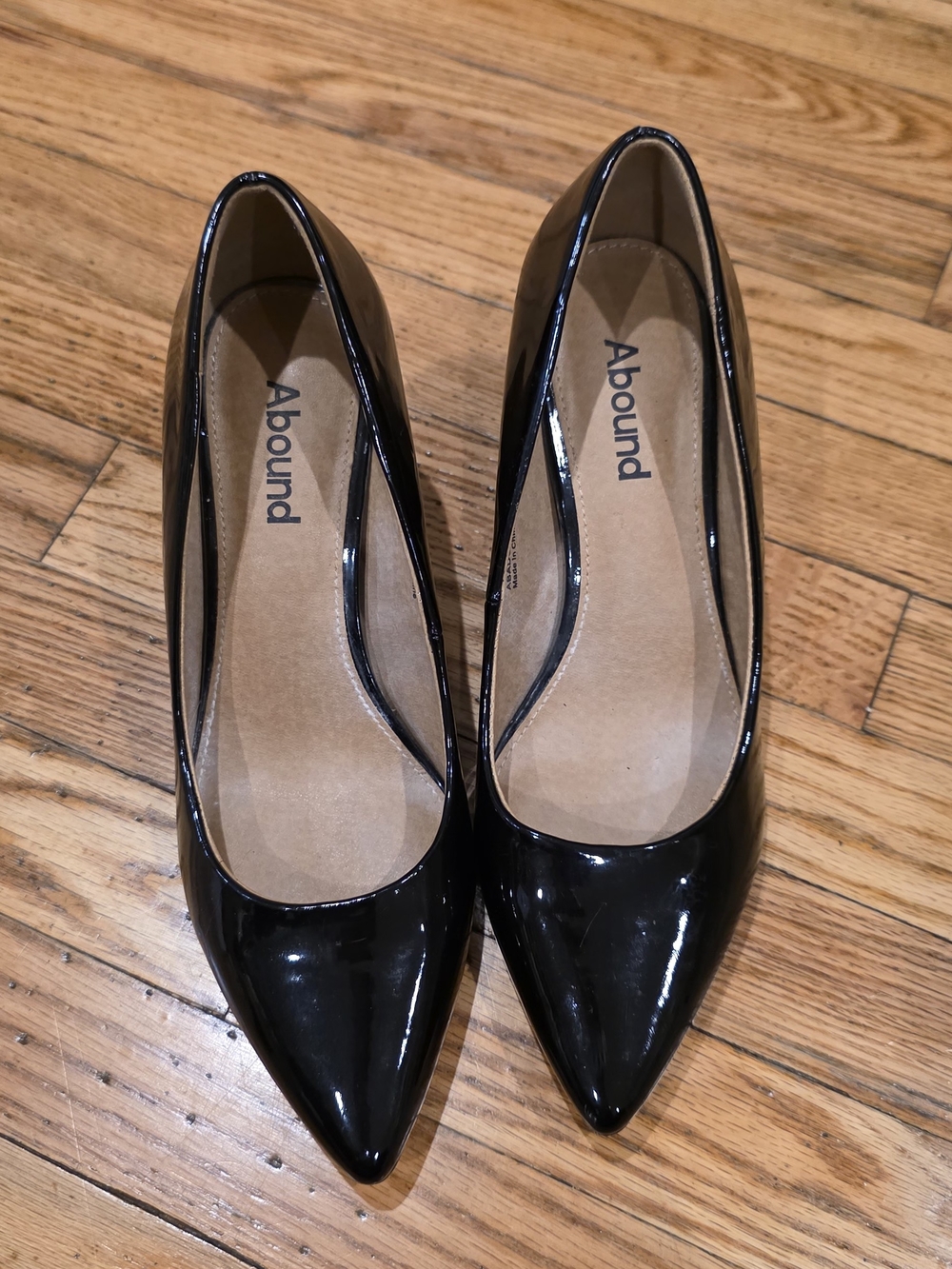 Abound Black Patent Heel Pumps